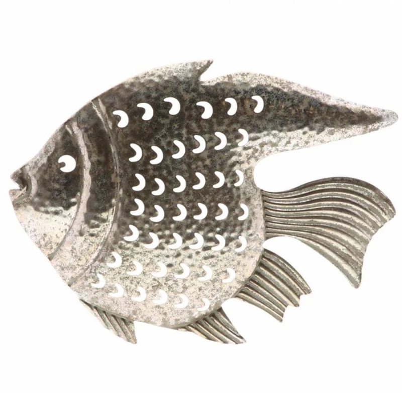 Διακοσμητικό Τοίχου Ψάρι 012.862644539 43x34cm Silver Μέταλλο