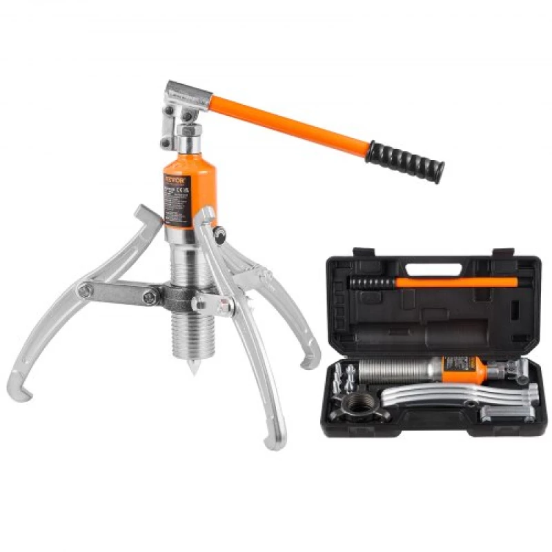 VEVOR Hydraulic Gear Puller, 15 Ton Max Capacity Wheel Bearing Pulling Separator, 2 or 3 Jaws Puller, Κάθετα και Οριζόντια, 30,5cm Υδραυλικό εξολκέα σιαγόνων με θήκη για έλξη πλήμνων