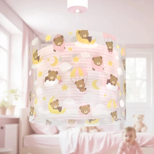Φωτιστικό Οροφής Παιδικό Baby Teddy 41572MS 33x25cm E27 Pink Ango