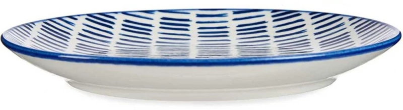 Πιάτο Ρηχό Line 029.89986 20x2cm White-Blue Πορσελάνη