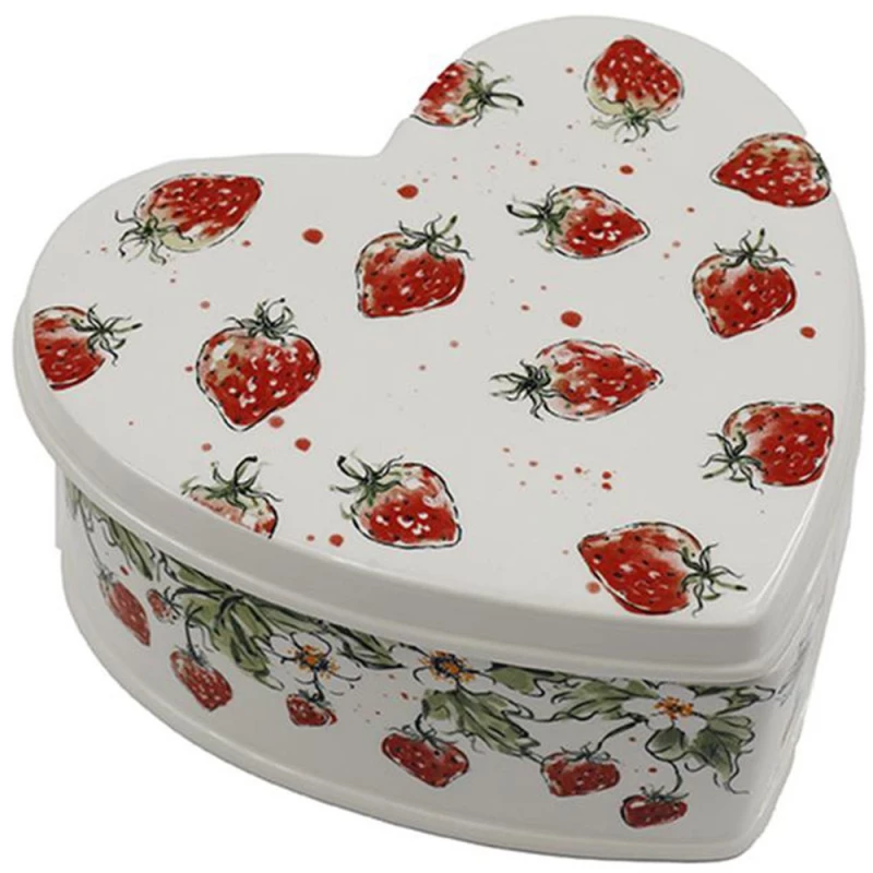 Δοχείο Αποθήκευσης Καρδιά 014.KG3786 21x19,5x9,5cm Multi-White Κεραμικό