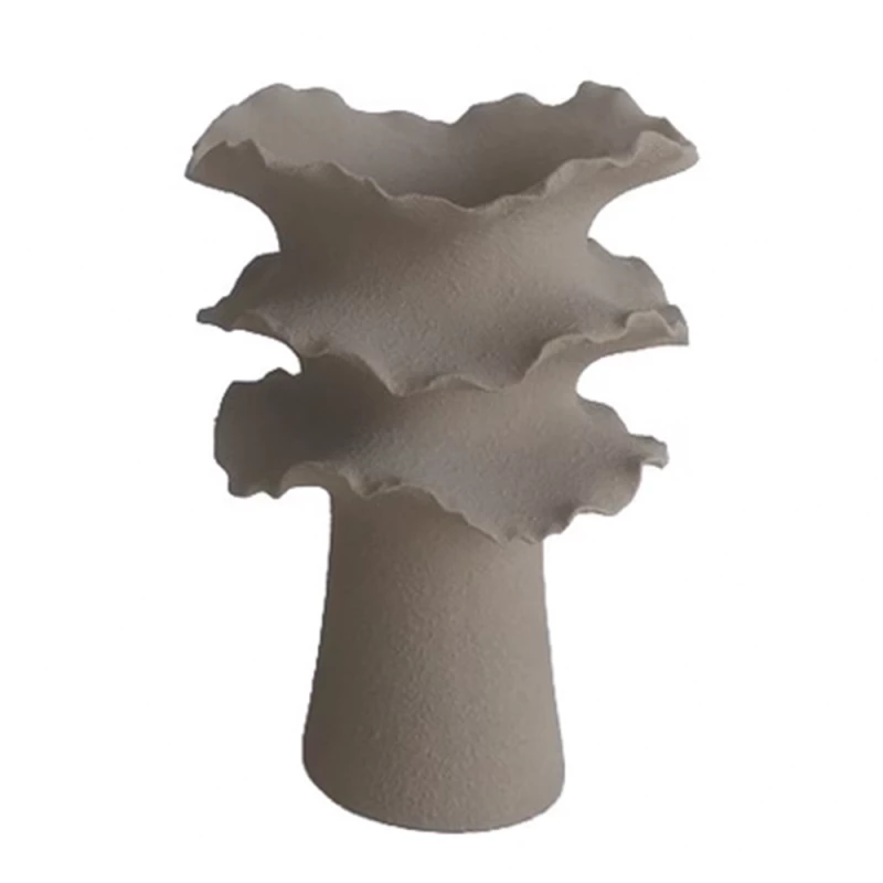 Βάζο κεραμικό μπεζ 25x25x33cm Eurolamp 819-01837