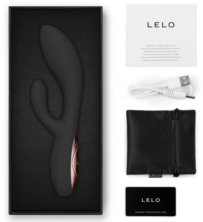 LELO - INA THRUST RABBIT THRUSTING VIBRATOR BLACK