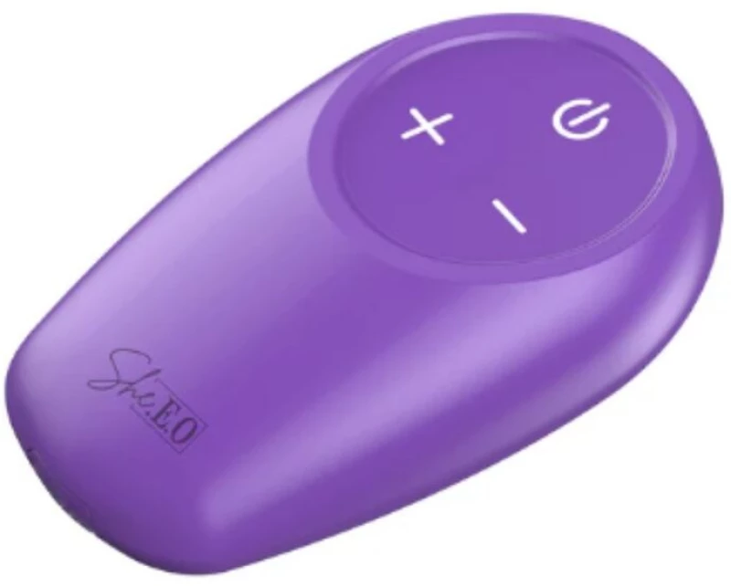 SHE.E.O - ROTATING VIBRATING ANAL STIMULATOR WITH REMOTE CONTROL - PURPLE