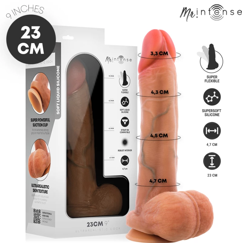 MR INTENSE - GARY L ULTRA-REALISTIC COCK WITH TESTICLES 23 CM - Ã'- 4.7 CM