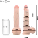 MR INTENSE - BRUCE XL SILICONE DILDO WITH TESTICLES 25.5 CM -Ã'- 5.5 CM