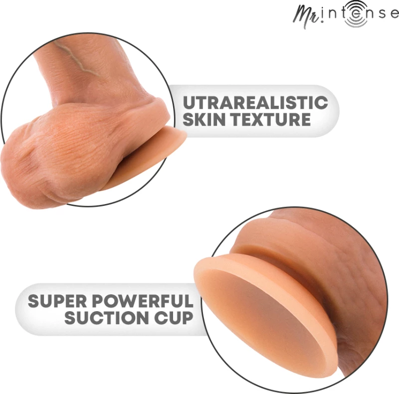 MR INTENSE - BRUCE XL SILICONE DILDO WITH TESTICLES 25.5 CM -Ã'- 5.5 CM