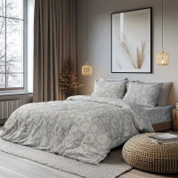 Beauty Home Σετ κουβερλί υπέρδιπλο Moments Αrt 12567 220x240 Λαδί,Γκρι