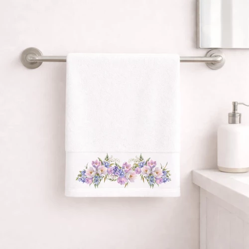 Πετσέτα Προσώπου 50×90 Violet White