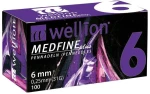 WELLION Medfine Plus 6mm 0,25mm (31G) Βελόνες Πένας Ινσουλίνης - 100τεμ
