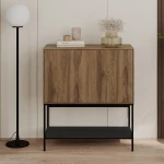 Μπουφές Amira Megapap χρώμα καρυδί Ud - black wood 80x40x90εκ.