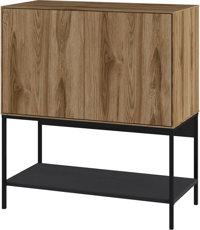 Μπουφές Amira Megapap χρώμα καρυδί Ud - black wood 80x40x90εκ.