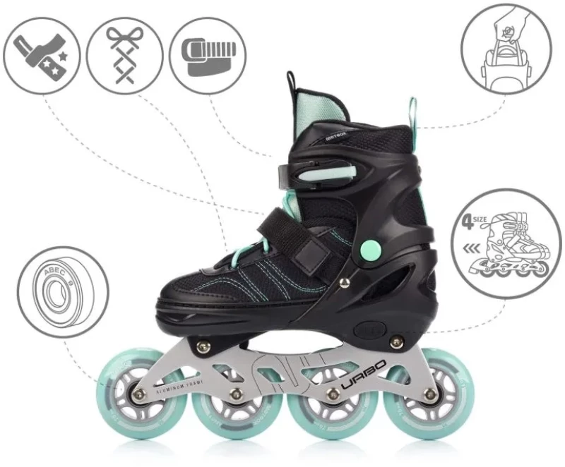 Πατίνια Meteor Roller Skates L 38-41 Urbo Black/Mint