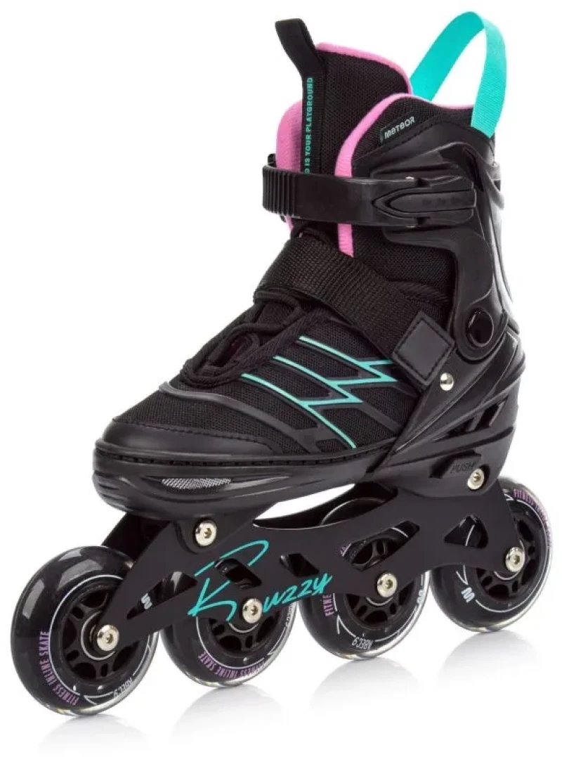 Πατίνια Meteor Roller Skates L 38-43 Buzzy Black/Pink/Mint
