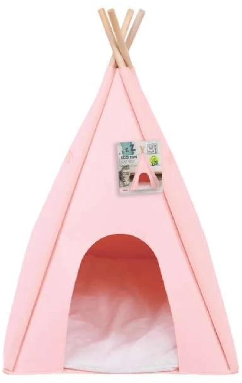 M-Pets Eco Σκηνή Γάτας Tipi Pink 50x50x60cm