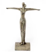 Ζευγάρι άγαλμα χρυσό polyresin 25X7.5X35cm