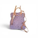 Backpack πλεκτή τσάντα Lila