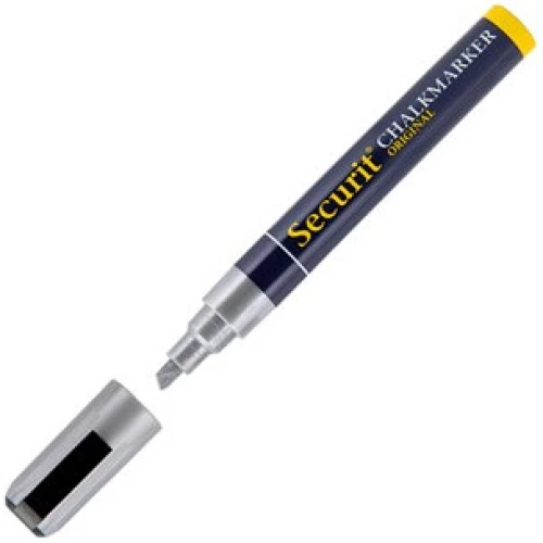 Μαρκαδόρος Υγρής Κιμωλίας Securit Marker 510 Silver SMA510-SL