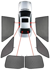 CarShades - ΚΟΥΡΤΙΝΑΚΙΑ  CAR SHADES ΓΙΑ LAND ROVER DISCOVERY 5D 2004+ - 6 ΤΕΜ. (PVC.LRO-DISC-5-B)