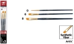Πινέλα Στρογγυλά & Πλακέ Artix Paints Σετ 3τμχ (No 0 & 6-8) PP393-01