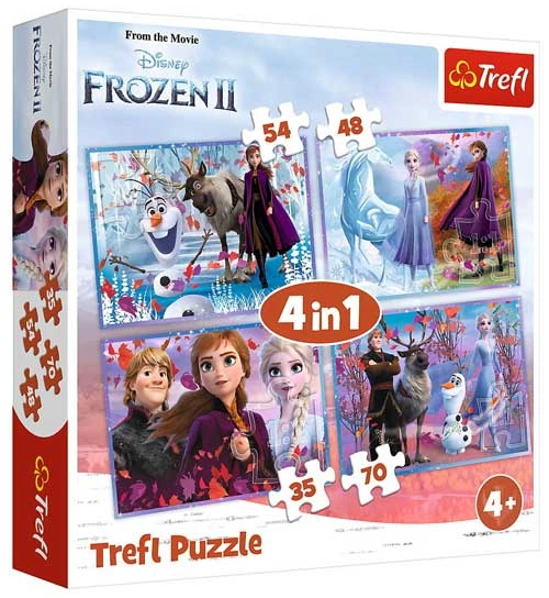 Puzzle Trefl 4/1(35//48/54/70pcs) Frozen