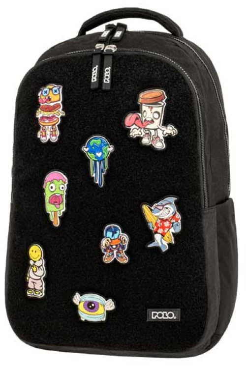 POLO Σακίδιο Patches Μαύρο