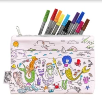 Κασετίνα Υφασμάτινη 'Eat Sleep Doodle' Mermaid | MERPEN
