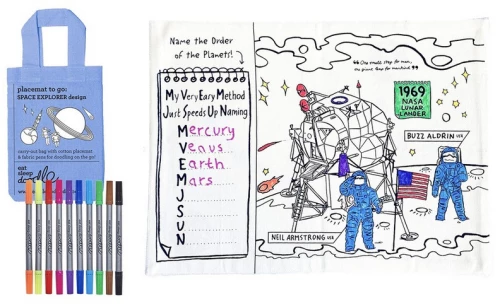 Σούπλα | Placemat 'Eat Sleep Doodle' | Space Explorer  | SPPTG
