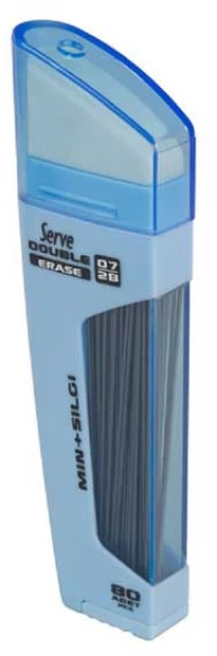 Μύτες για μηχανικό μολύβι Serve Double & Γόμα (2B/0.7mm) Μπλε