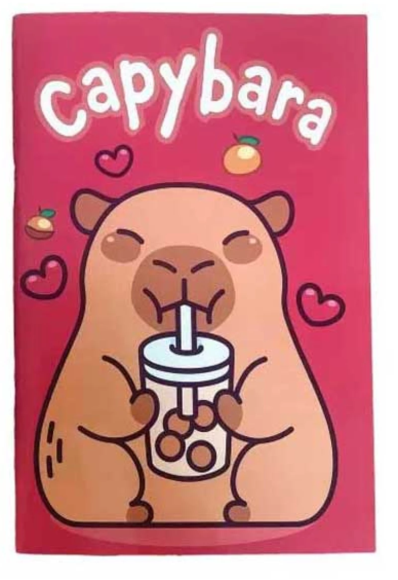 Τετράδιο καρφίτσα Capybara  17x25cm 40 φύλλων