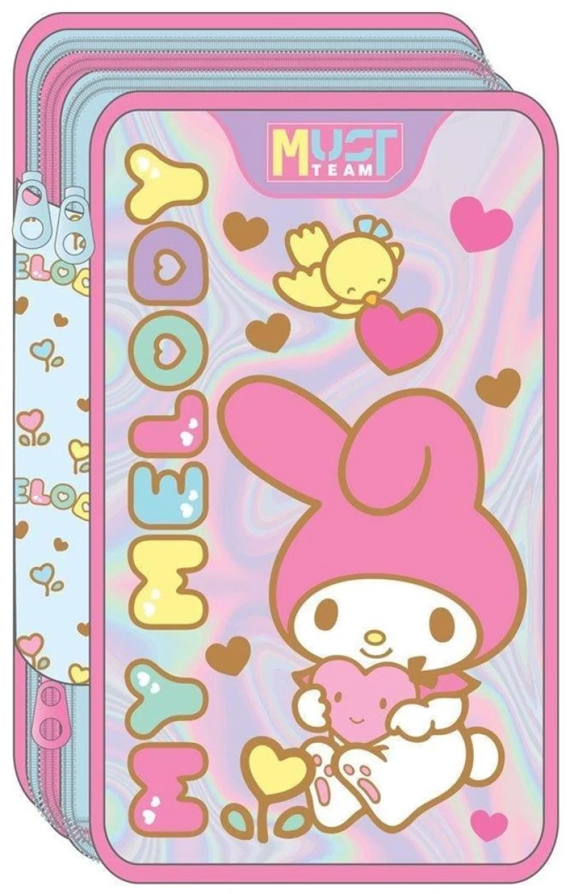 Κασετίνα Must Τριπλή Γεμάτη 12x6x19.5cm My Melody 000490166