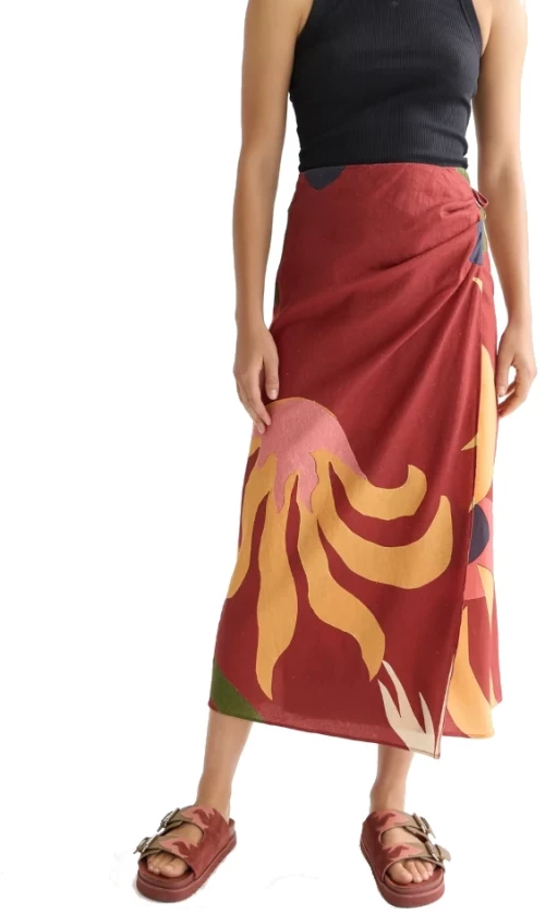 Scotch&Soda Linen wrap skirt