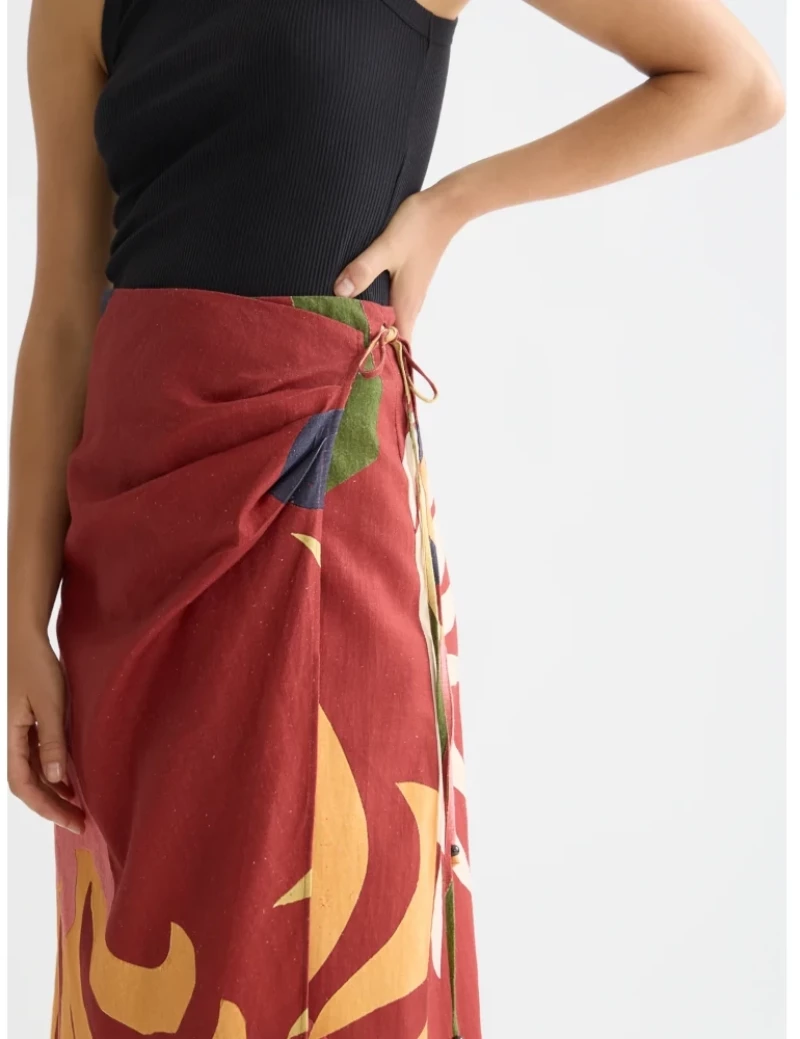Scotch&Soda Linen wrap skirt