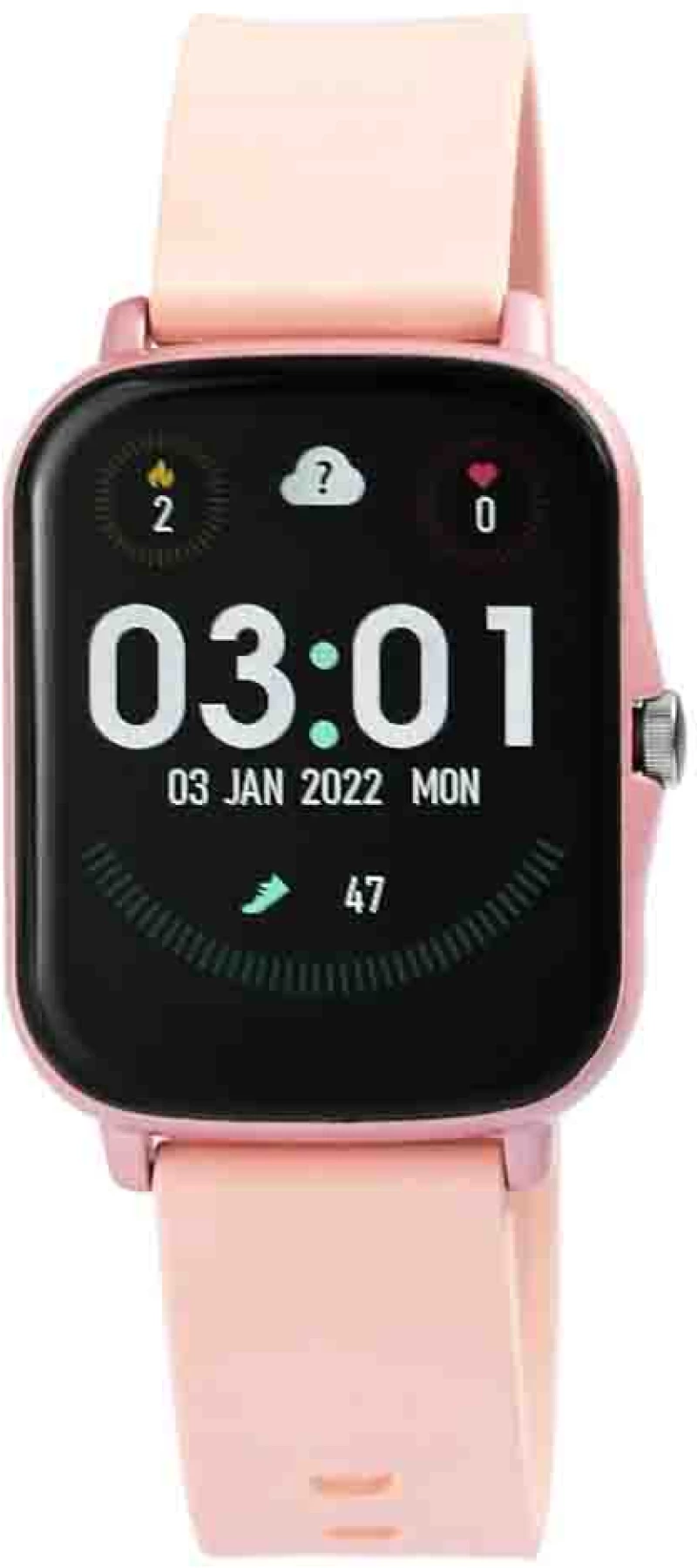 Ρολόι Γυναικείο Λουρί Ροζ με Σιλικόνη Smart Watch FW22S Timetech