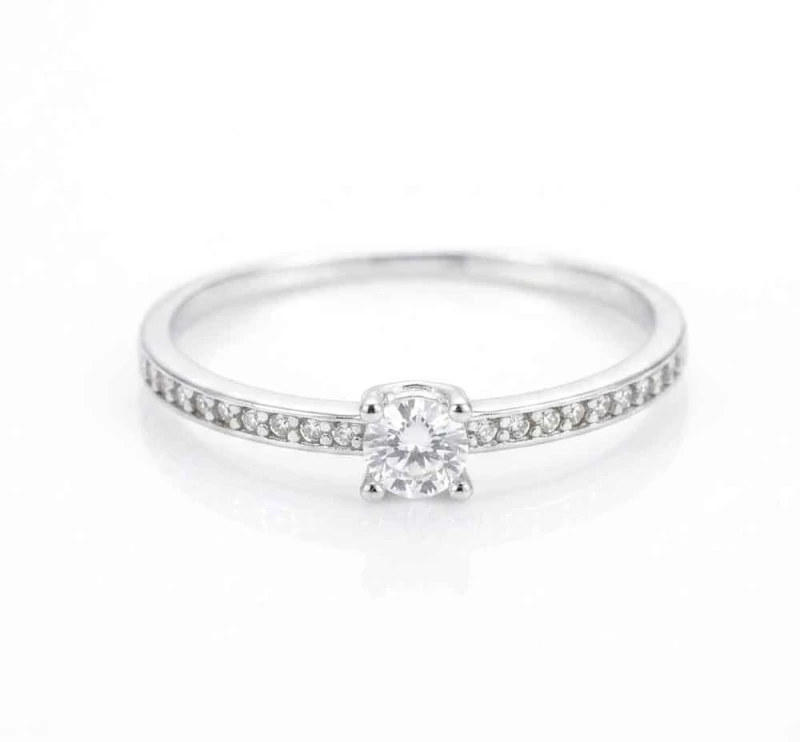 Δαχτυλίδι Γυναικείο Μονόπετρο με Zircon Ασήμι 925 DT17720 No57