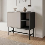 Μπουφές Mona Megapap Χρώμα Sandstone - Black Wood 81x40x80εκ.