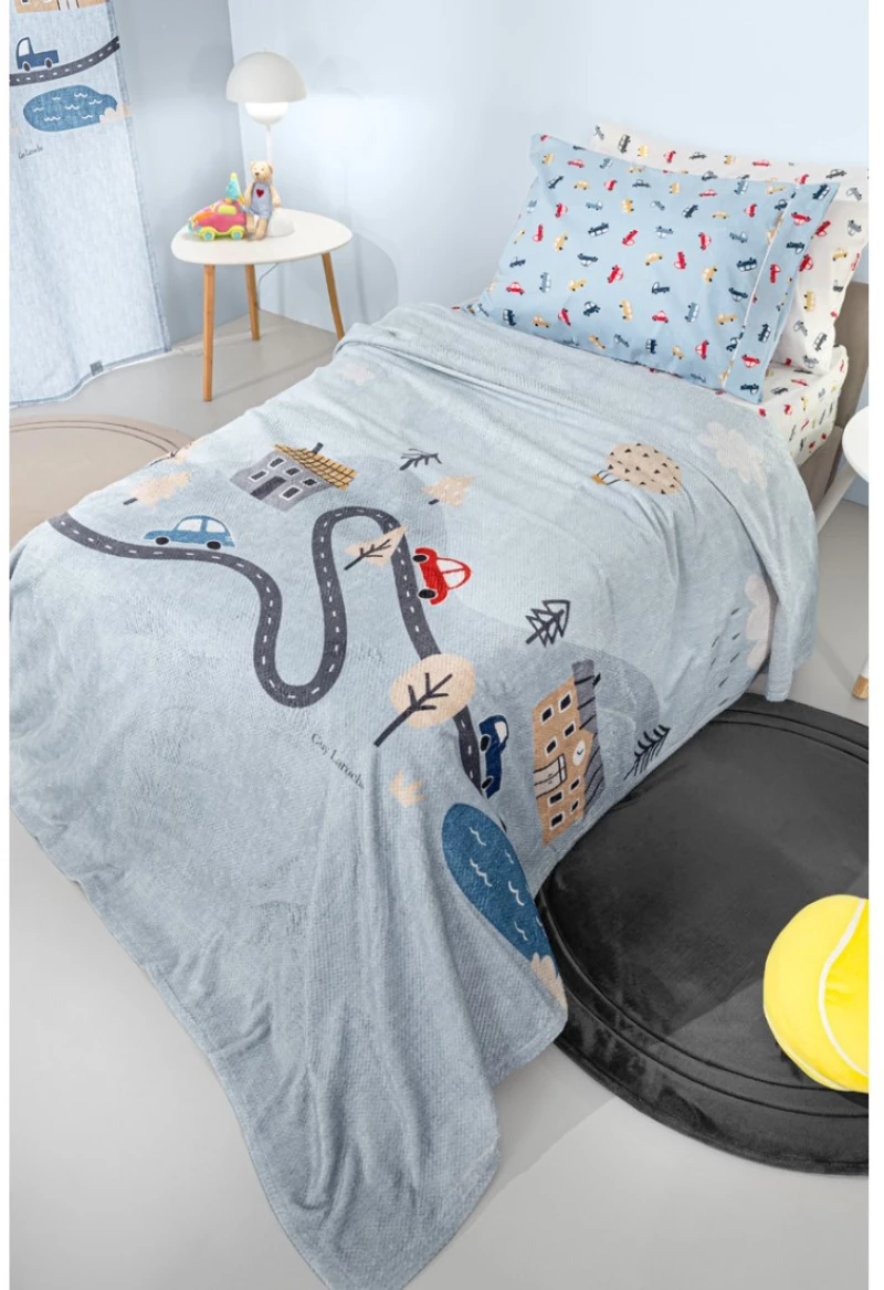 Παιδική Κουβέρτα Fleece Μονή Guy Laroche Roadtrip 160x220