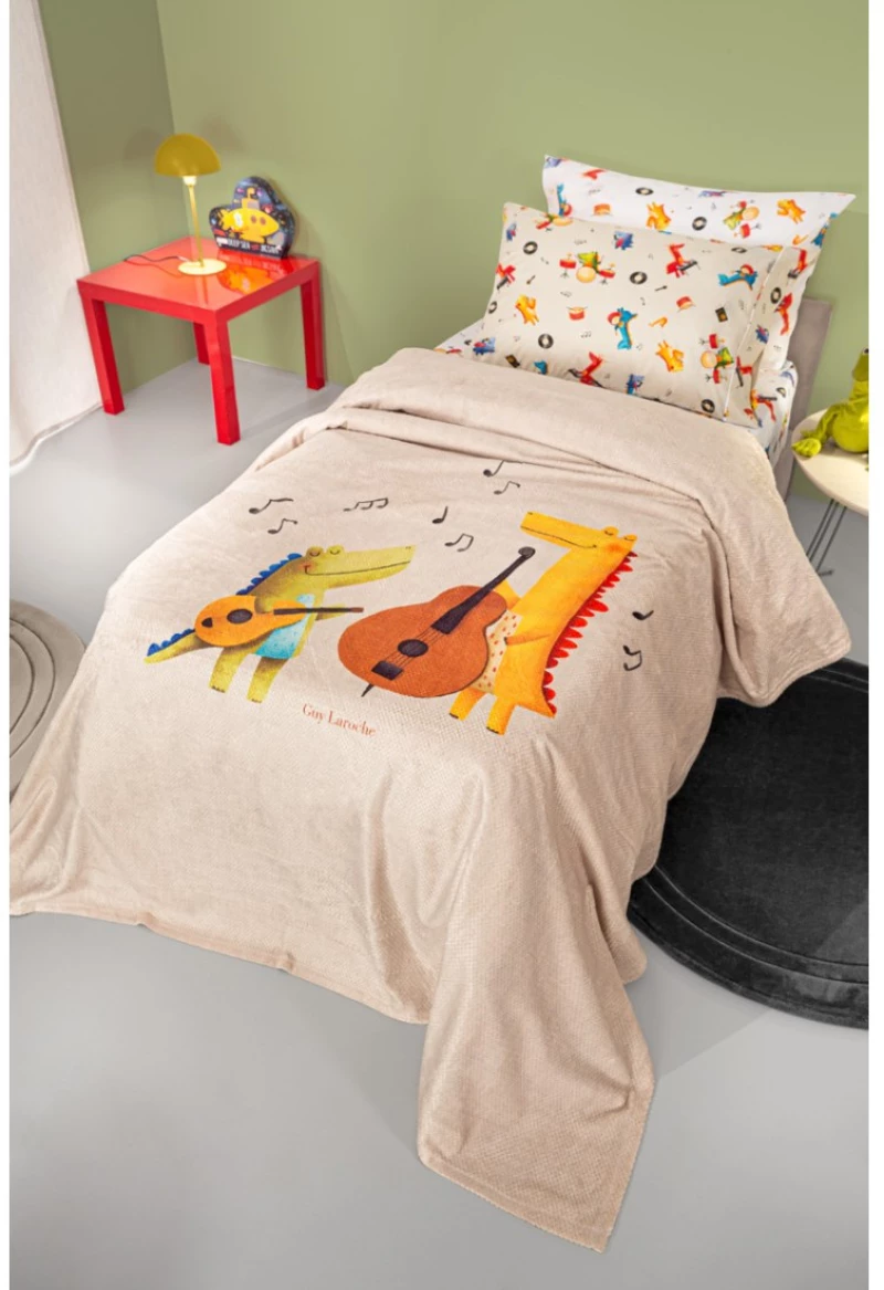 Παιδική Κουβέρτα Fleece Μονή Guy Laroche Band 160x220