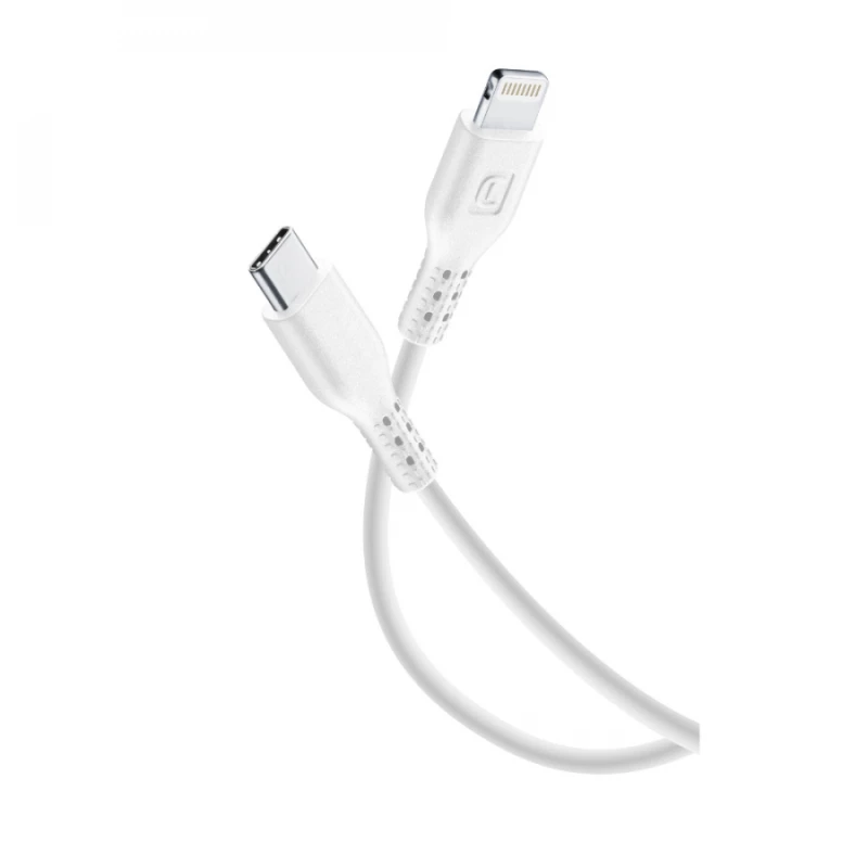 CELLULAR LINE 347863 USB Καλώδιο Συγχρονισμού και Φόρτισης Type-C/Lightning (2m) Λευκό