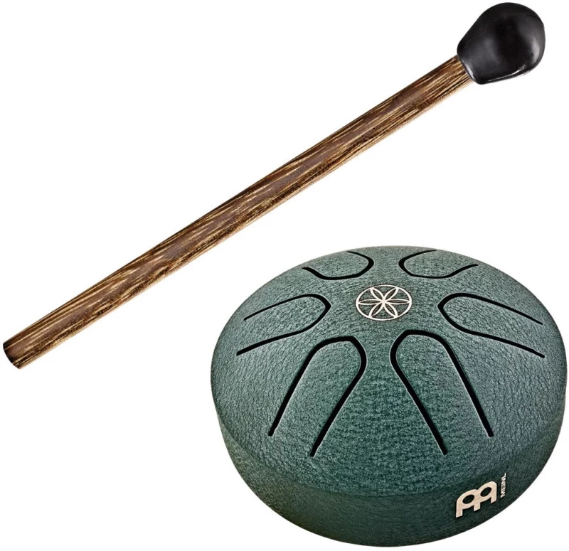 Meinl PSTD4DGGOL - Pocket Steel Tongue Drum, Dark Green