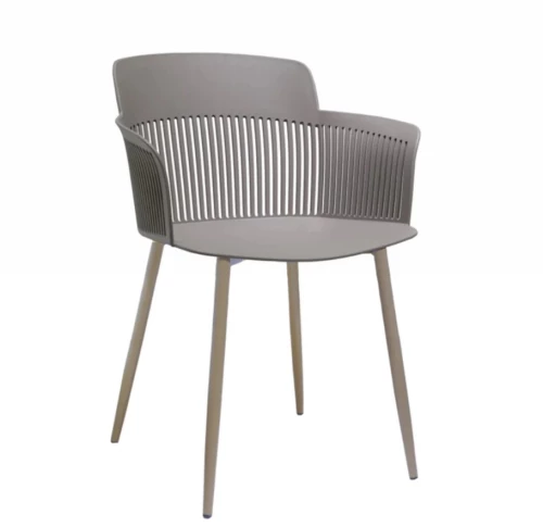 BARI Πολυθρόνα Πολυπροπυλενίου Taupe 53,5x58x77,5cm