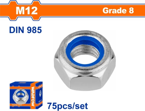 Wadfow WMV6512A Παξιμάδι Ασφαλείας για Βίδα M12mm 75τμχ DIN 985