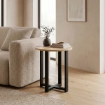 Τραπεζάκι σαλονιού σετ 2 τμχ Mesa χρώμα sapphire oak Ø90x35,5εκ.