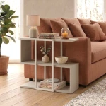 Τραπεζάκι βοηθητικό Homia χρώμα sandstone 56x25x56,5εκ.