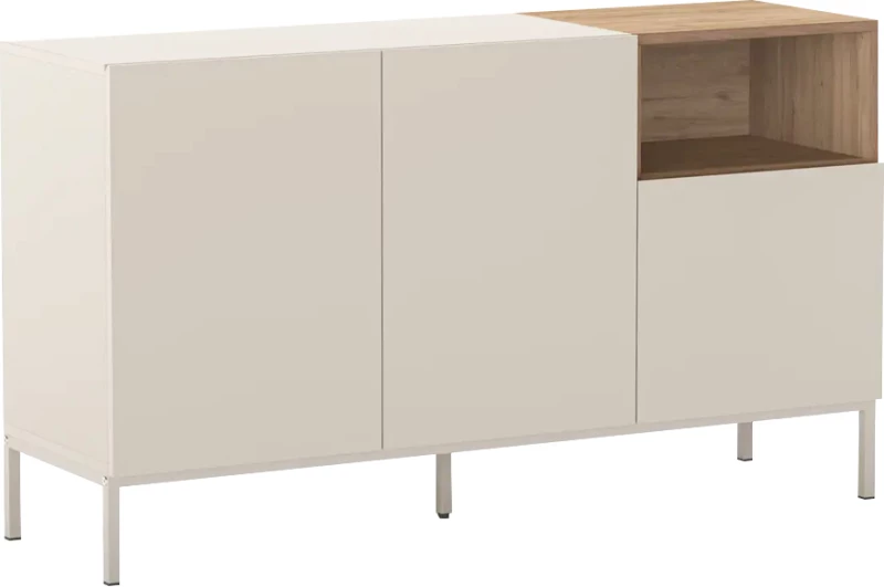 Μπουφές Cailin χρώμα sandstone - sepet oak 140x41,8x80εκ.
