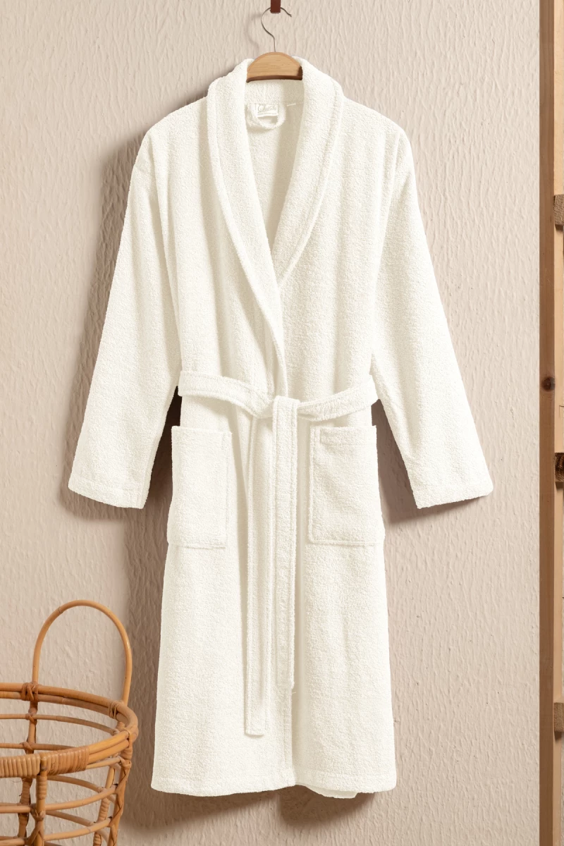 Stewehome Μπουρνούζι unisex με γιακά σάλι από 100% βαμβάκι (M)