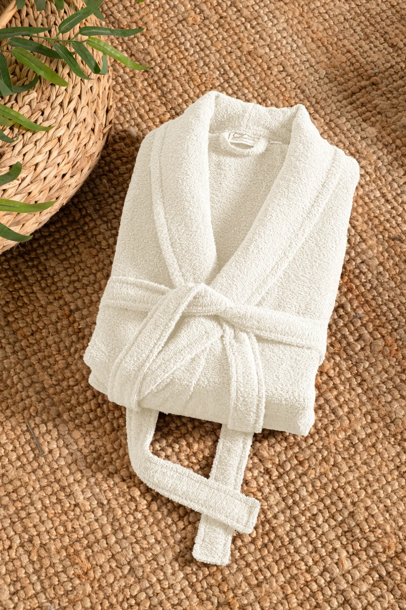 Stewehome Μπουρνούζι unisex με γιακά σάλι από 100% βαμβάκι (M)