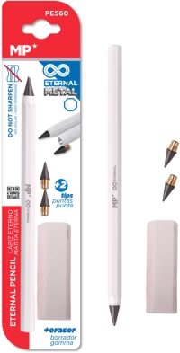 MP eternal μολύβι PE560 με γόμα & 2x ανταλλακτικές μύτες, λευκό