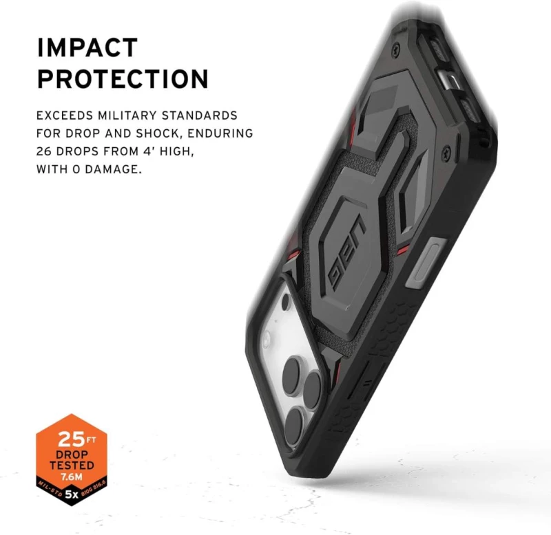 Urban Armor Gear Monarch Pro mobile phone case 17.5 cm (6.9") Cover Black, Carbon