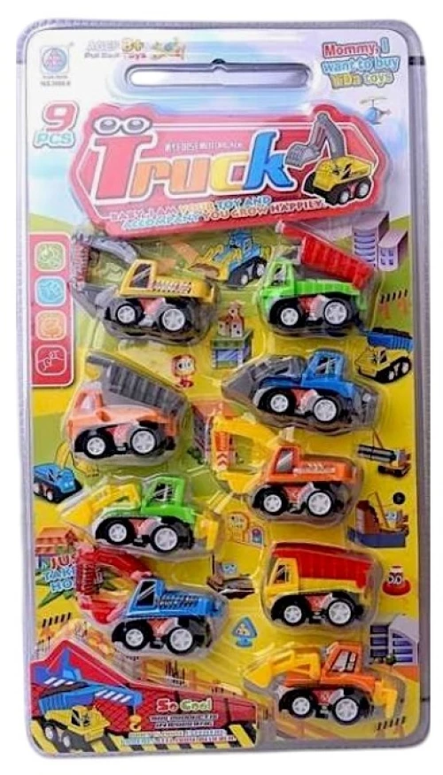 Σετ αυτοκινητάκια με Pull Back - 9pcs - 3988-9 - 233156